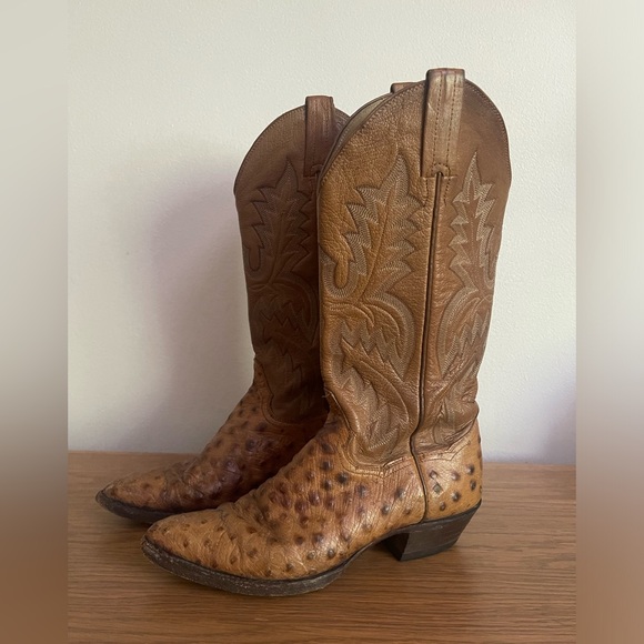 Panhandle Slim size 7 Ostrich Cowboy Boots - Picture 2 of 8